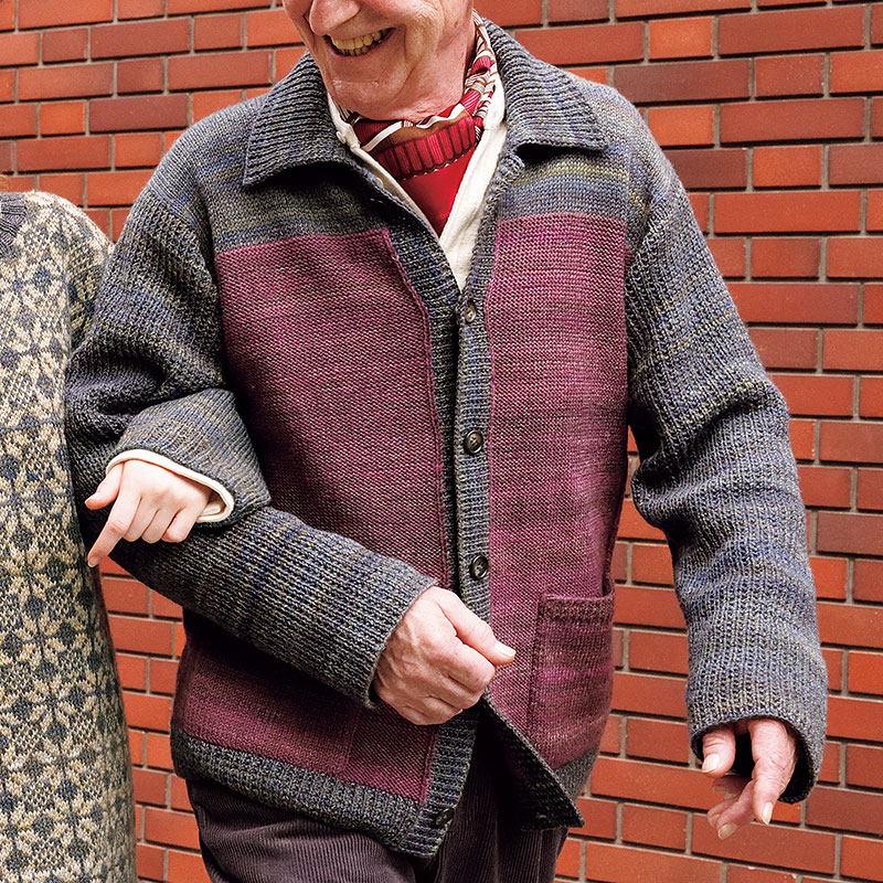 〈レシピ〉バイカラーの衿付きメンズジャケット