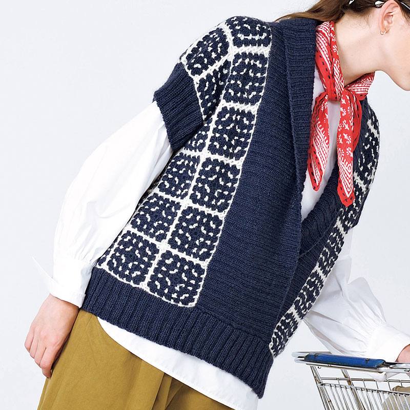 〈レシピ〉モチーフつなぎのベスト