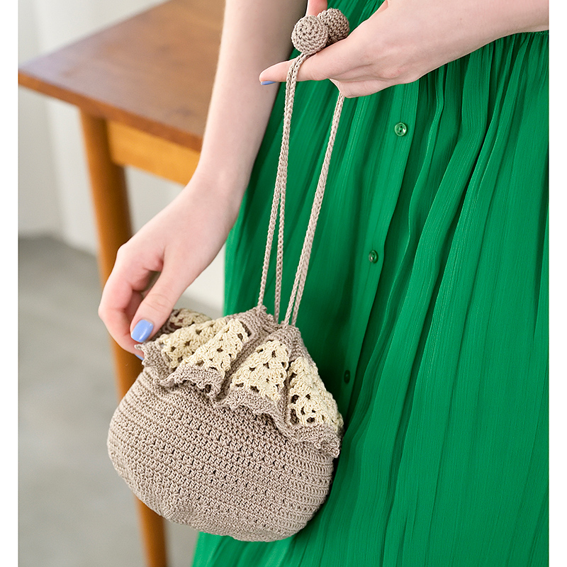 〈レシピ〉台形モチーフの巾着