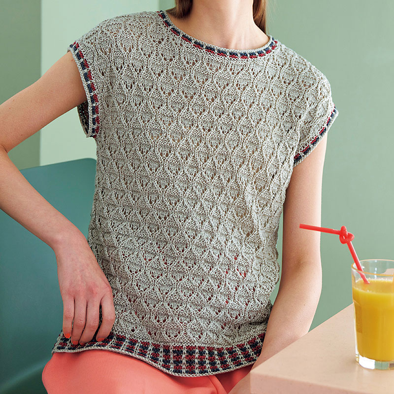 〈レシピ〉透かし模様のフレンチスリーブプル