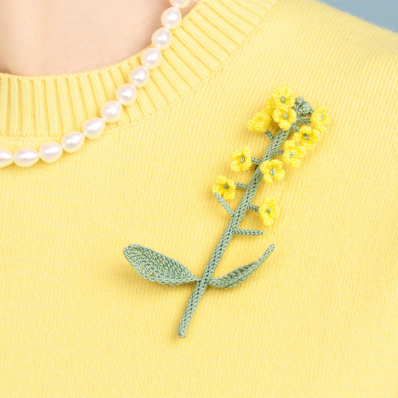 〈レシピ〉菜の花のブローチ