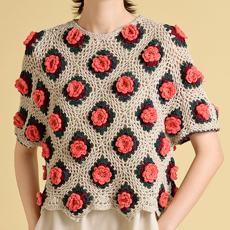 〈レシピ〉モチーフつなぎのプルオーバー