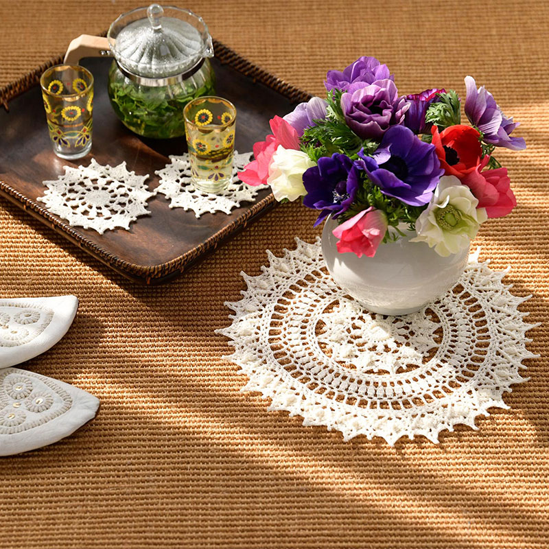 〈レシピ〉ドイリーとコースター2枚