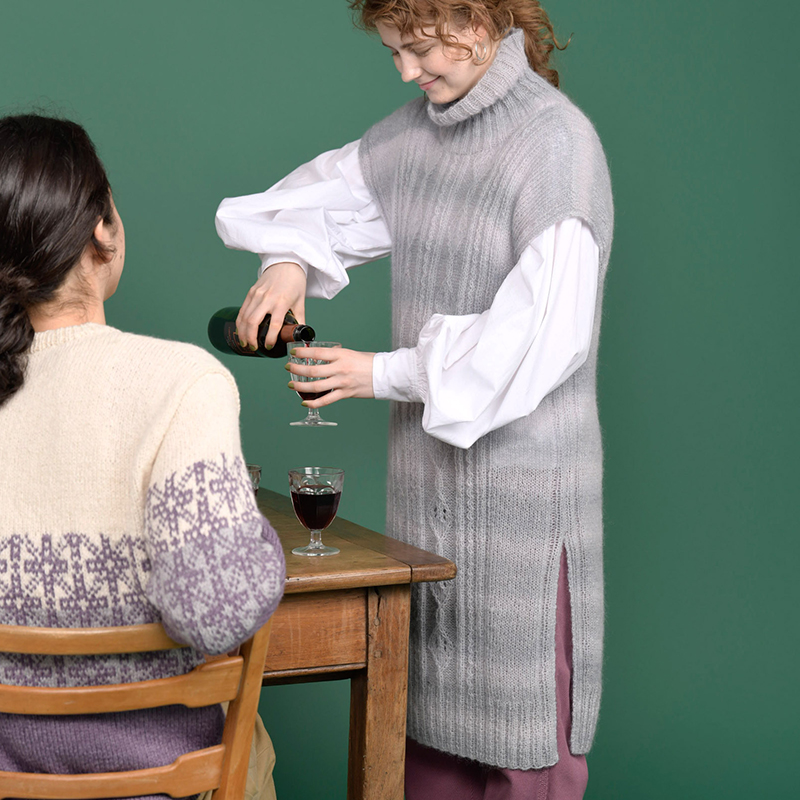 〈レシピ〉ロングベストとシュラッグ