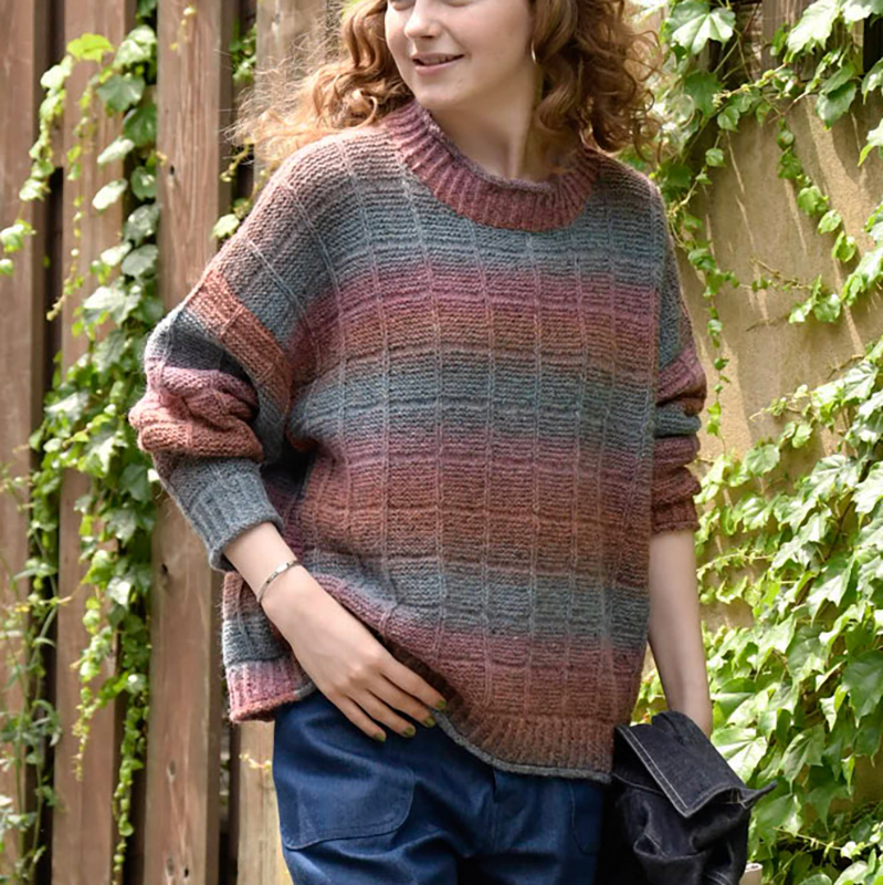 〈レシピ〉ブロック柄プルオーバー