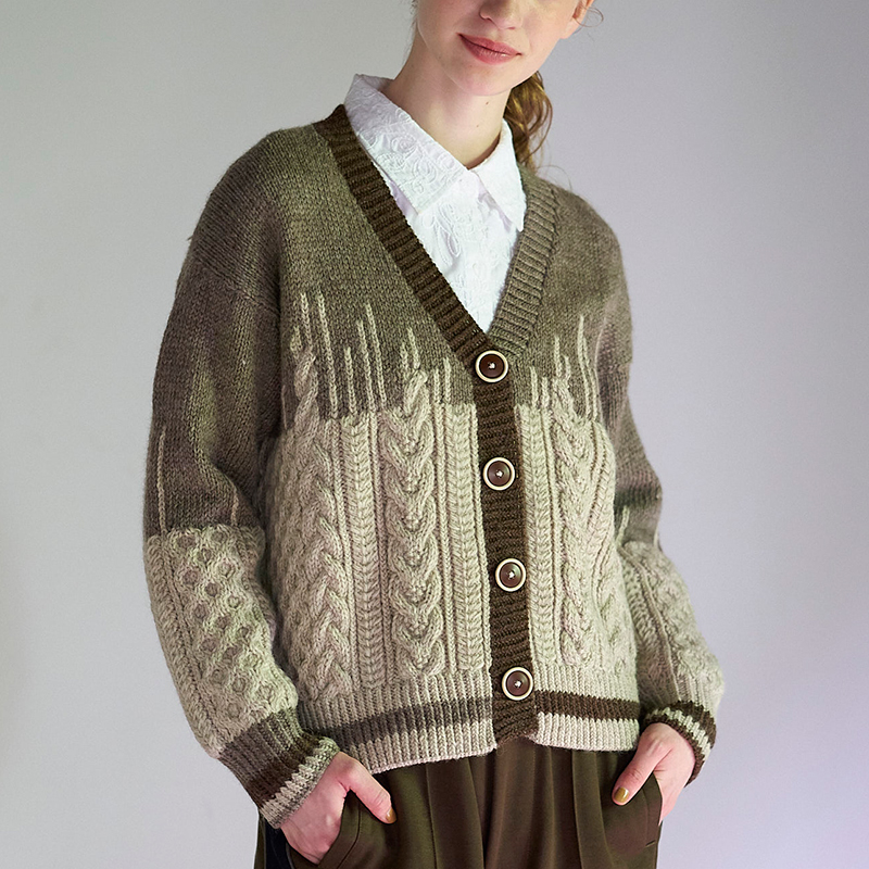 〈レシピ〉Yネックカーディガン