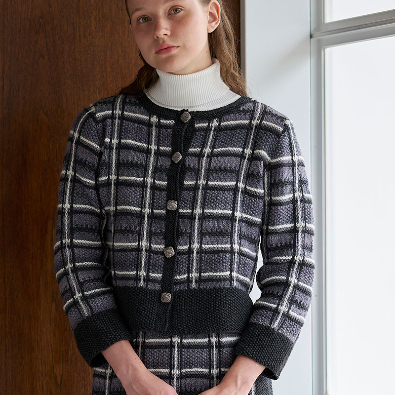 〈レシピ〉モノトーンチェックのジャケット