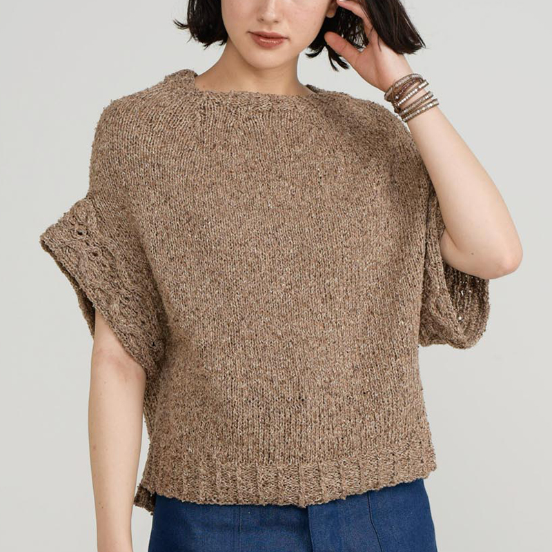 〈レシピ〉太糸でザクザク編むプルオーバー［S・M］