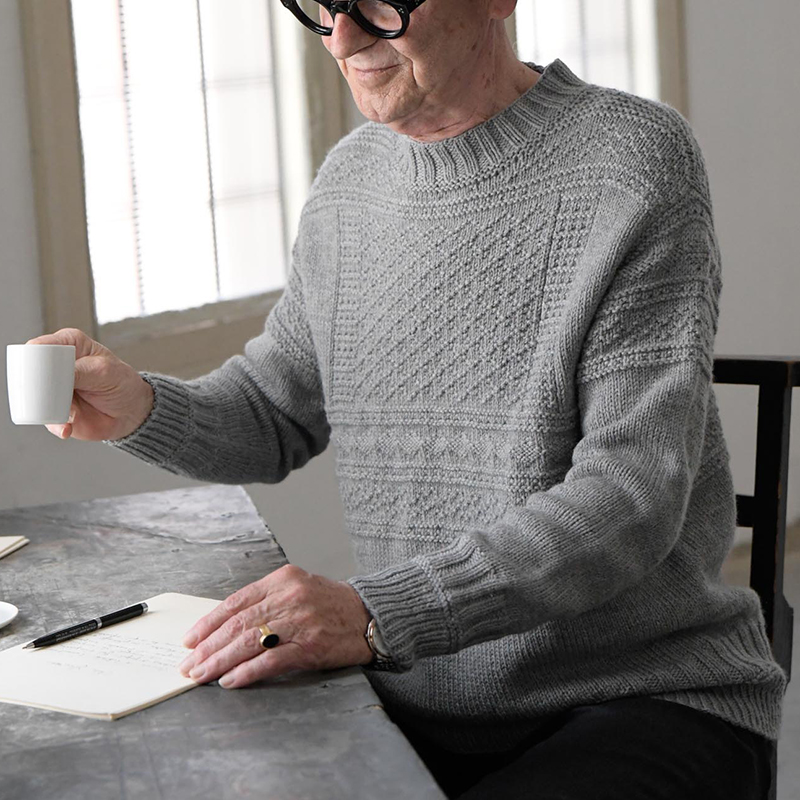 〈レシピ〉グレーのメンズプルオーバー