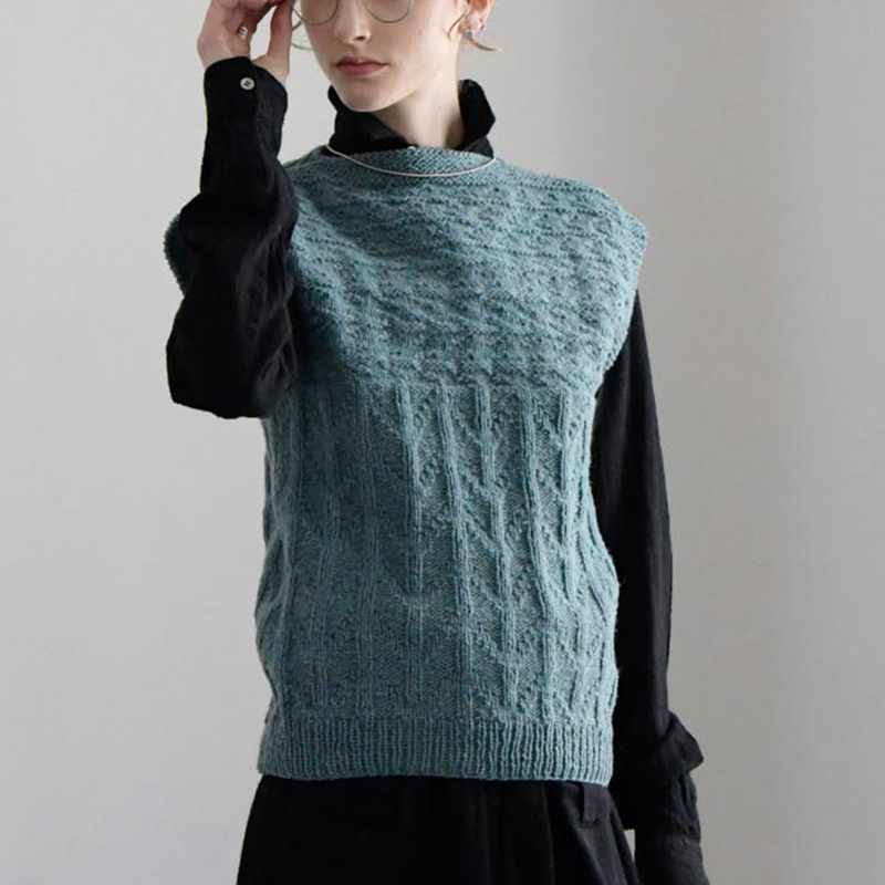 〈レシピ〉ガーンジー模様のベストとネックウォーマー