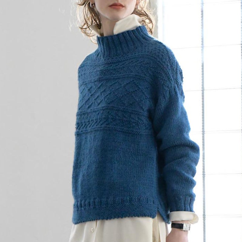 〈レシピ〉青のハイネックプルオーバー
