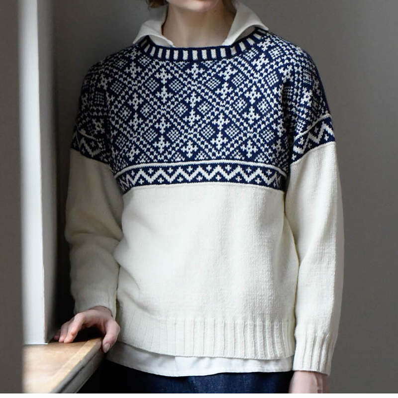 〈レシピ〉ノルディック柄ヨークプルオーバー