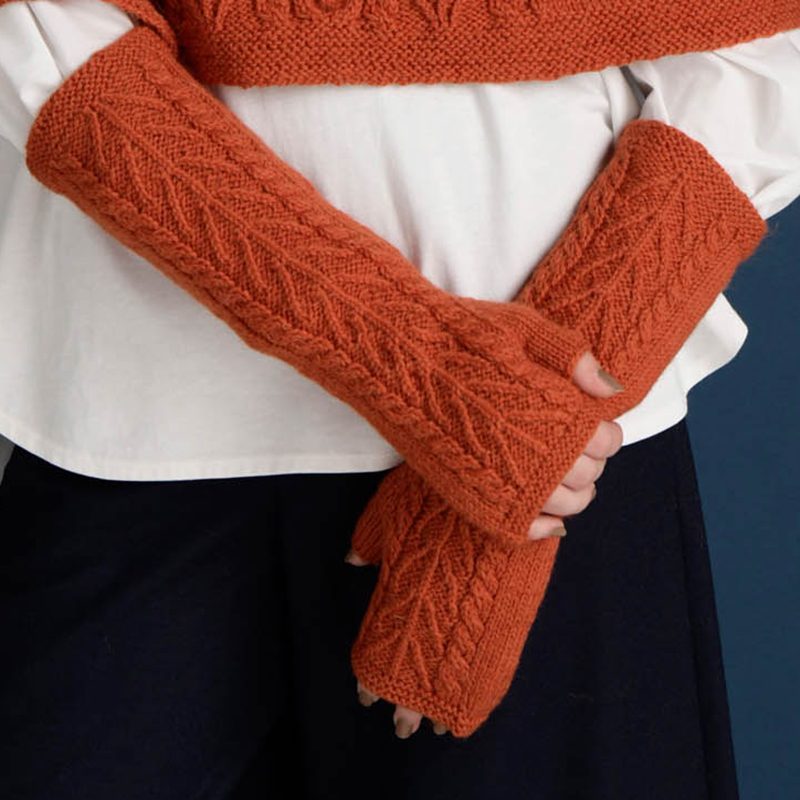 〈レシピ〉オレンジ色のアームウォーマー