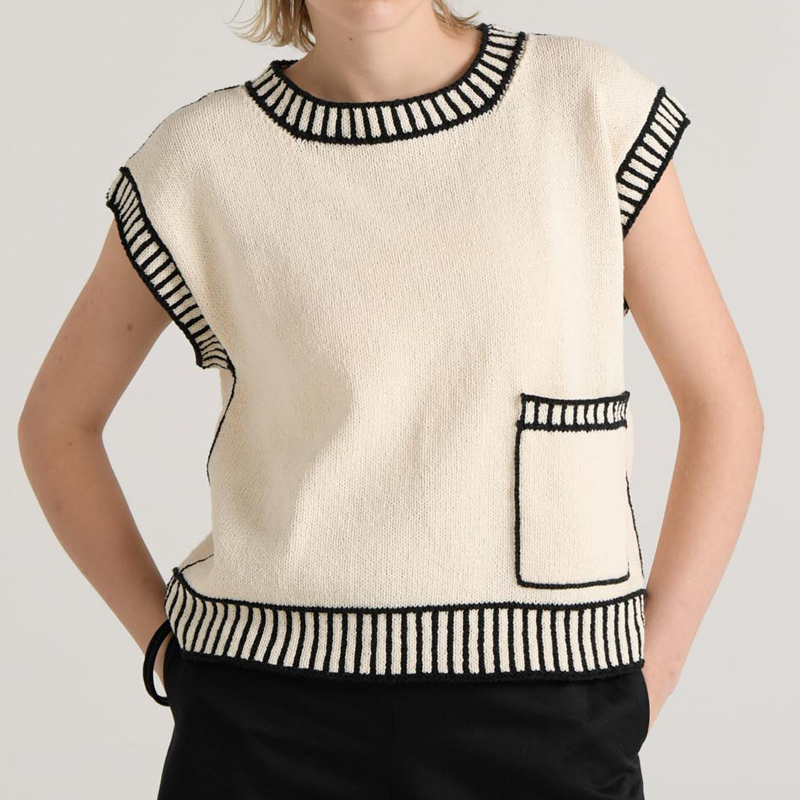 〈レシピ〉イラストチックなベスト［S・M］