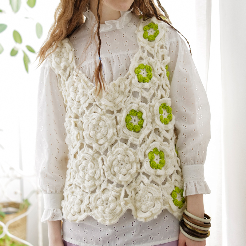 〈レシピ〉モチーフつなぎのベスト