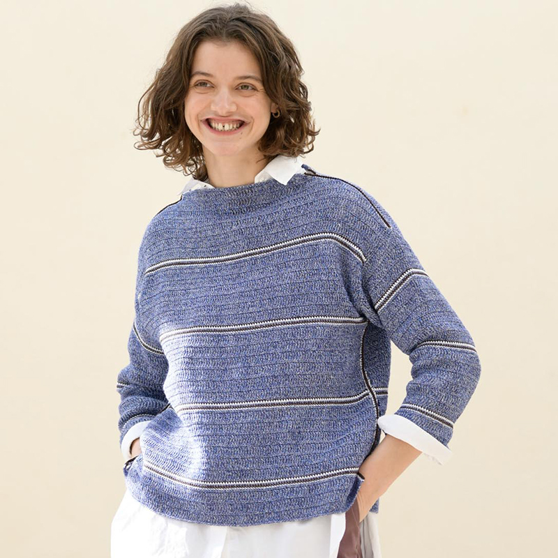 〈レシピ〉かぎ針編みの地模様プルオーバー　レディス