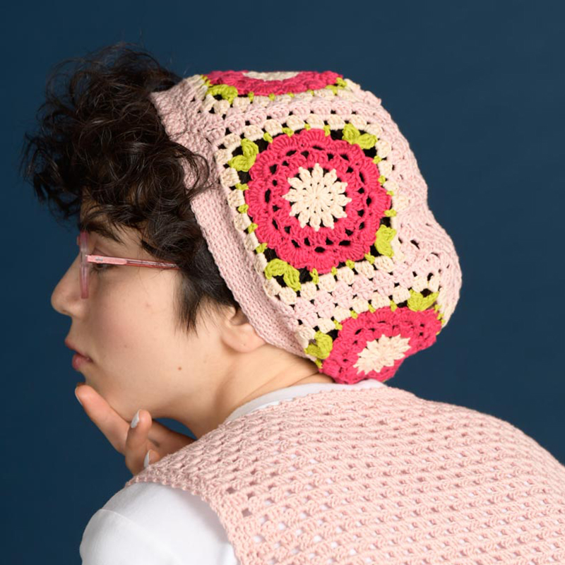 〈レシピ〉花モチーフの帽子