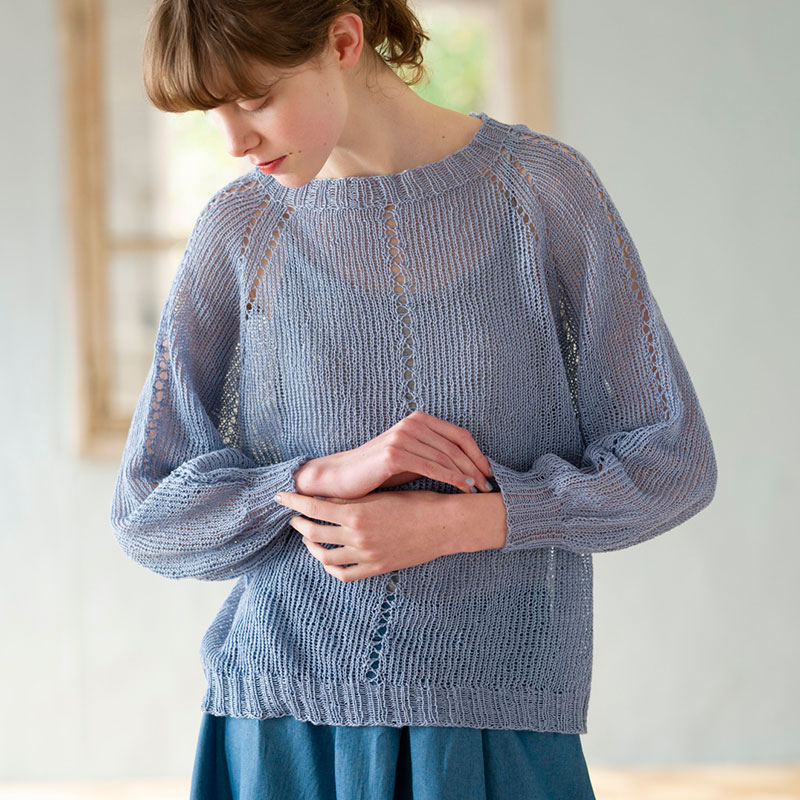 〈レシピ〉水色のラグランプルオーバー