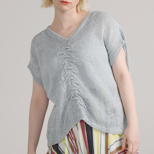 〈レシピ〉センターギャザーのゆったりプルオーバー　［L・LL］