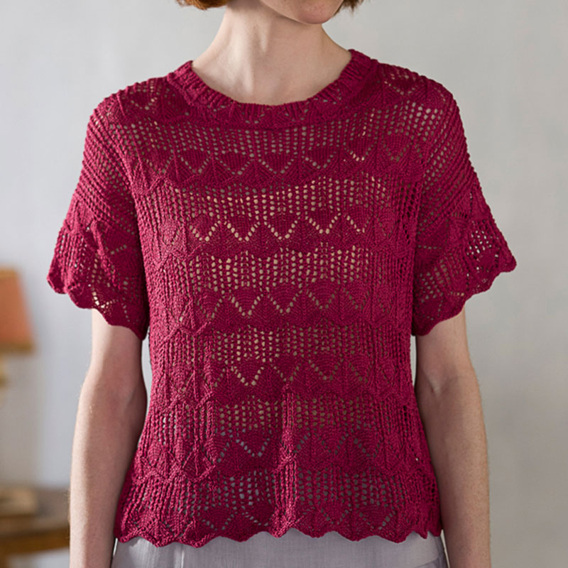 〈レシピ〉メッシュ模様とジグザグレースのプルオーバー