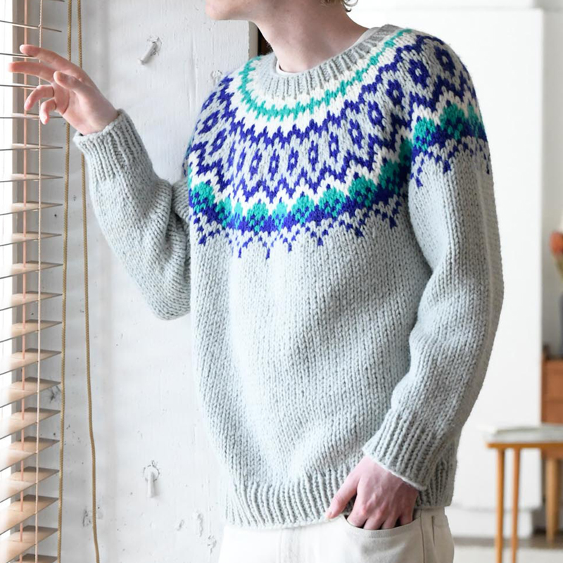 〈レシピ〉丸ヨークのトップダウンプルオーバー［M］