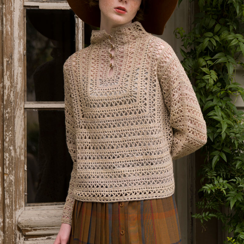 〈レシピ〉ベージュのラメプルオーバー