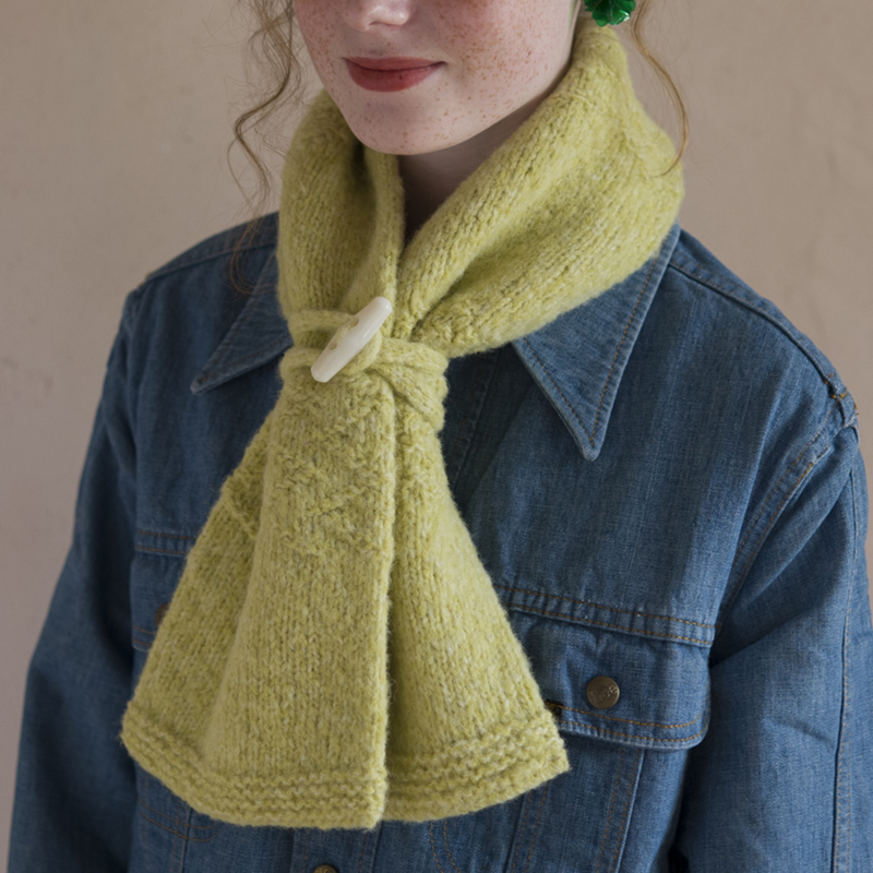 〈レシピ〉トグルボタンのリボンマフラー