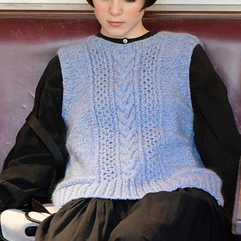 〈レシピ〉アラン模様の2wayベスト