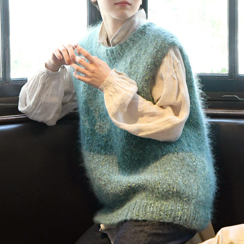 〈レシピ〉グリーンのふわふわベスト