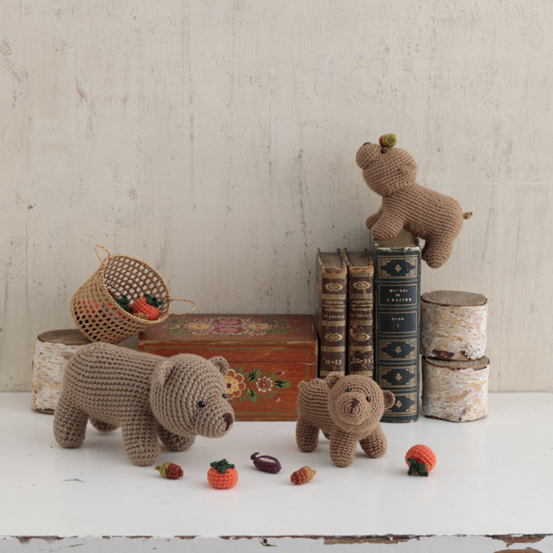 〈レシピ〉［イベントニット］くまの親子の冬支度