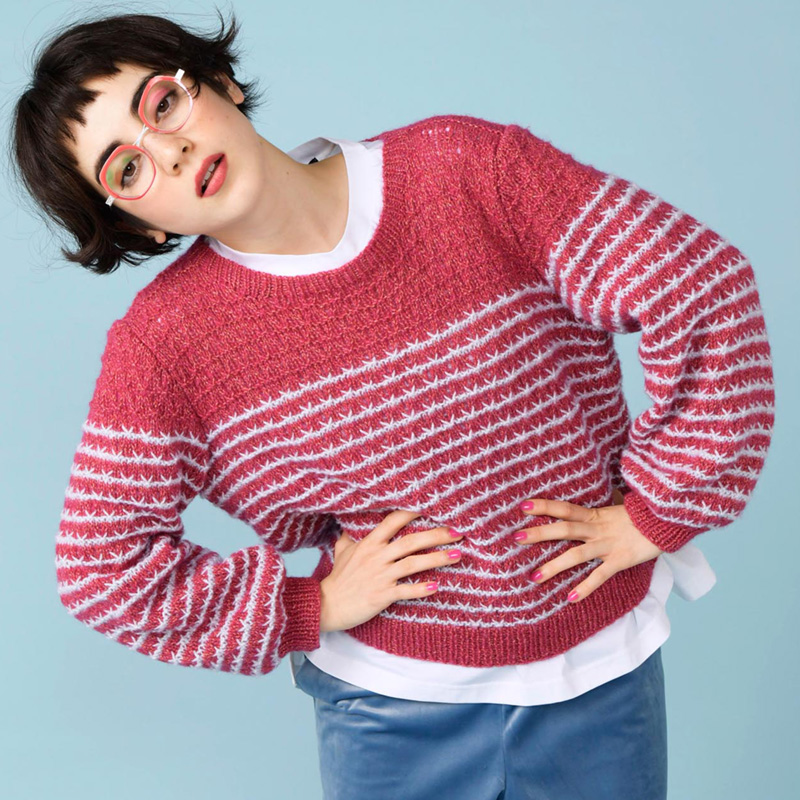 〈レシピ〉すべり目模様のプルオーバー