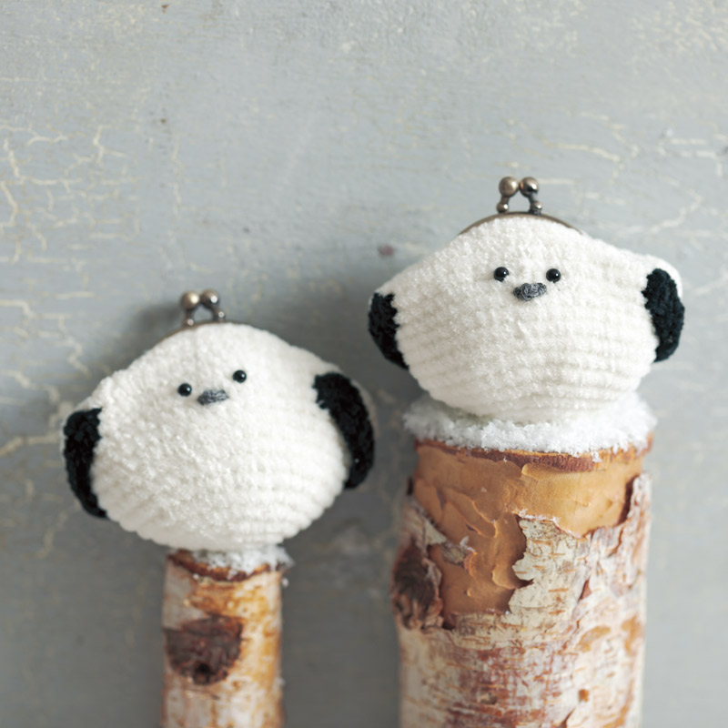 〈レシピ〉［イベントニット］シマエナガのがま口