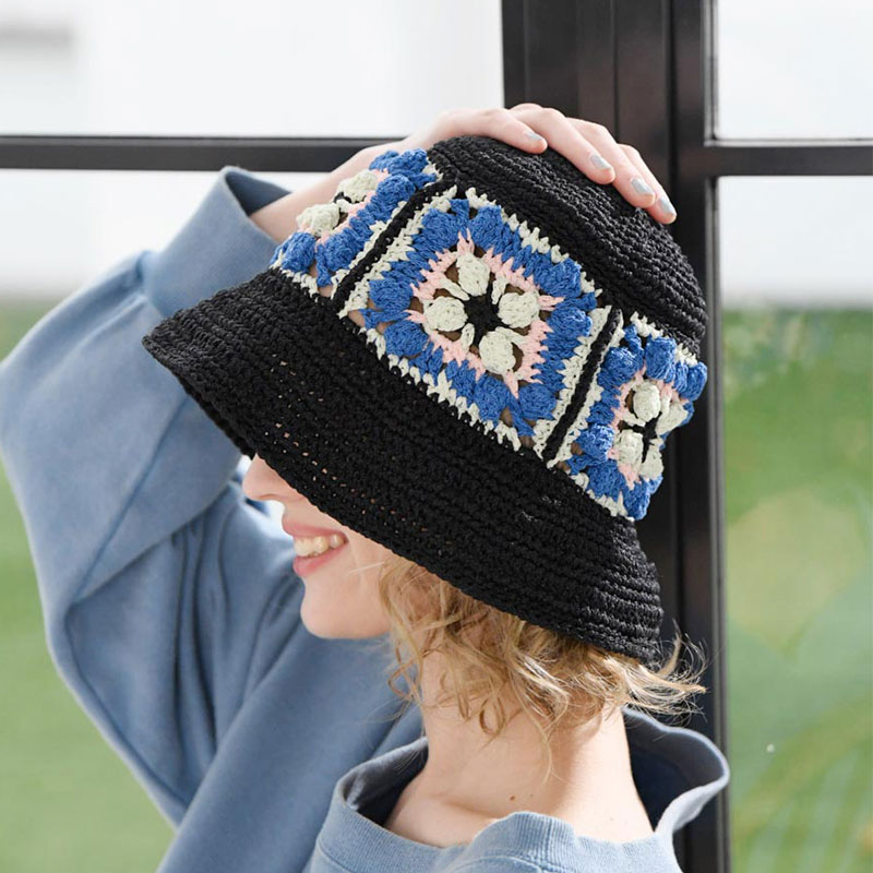 〈レシピ〉モチーフつなぎのバケットハット