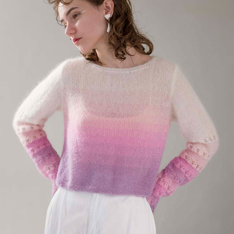 〈レシピ〉モヘヤのグラデーションプルオーバー