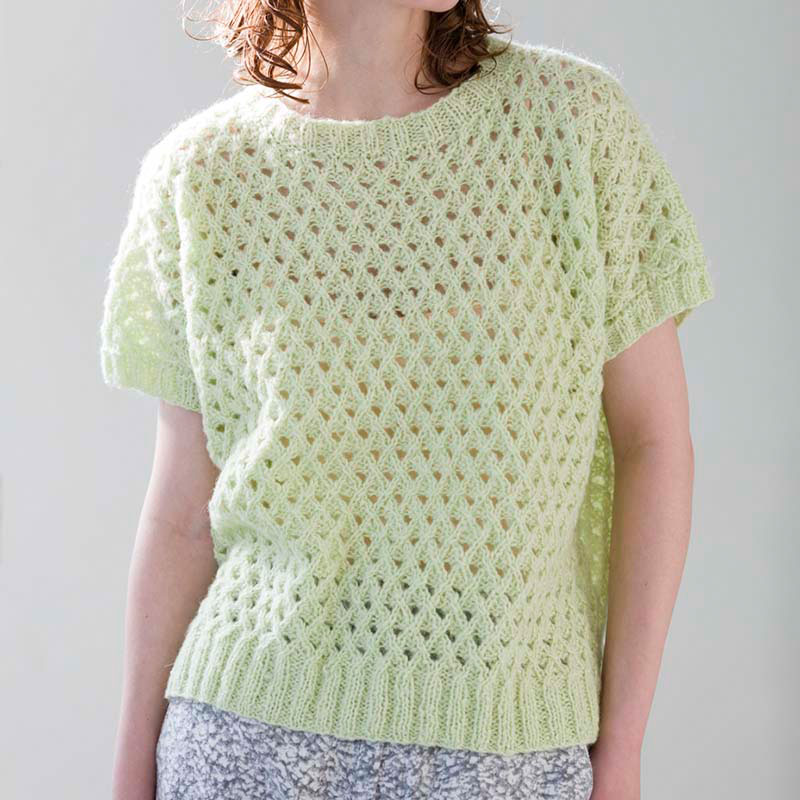 〈レシピ〉黄緑の袖なしプルオーバー