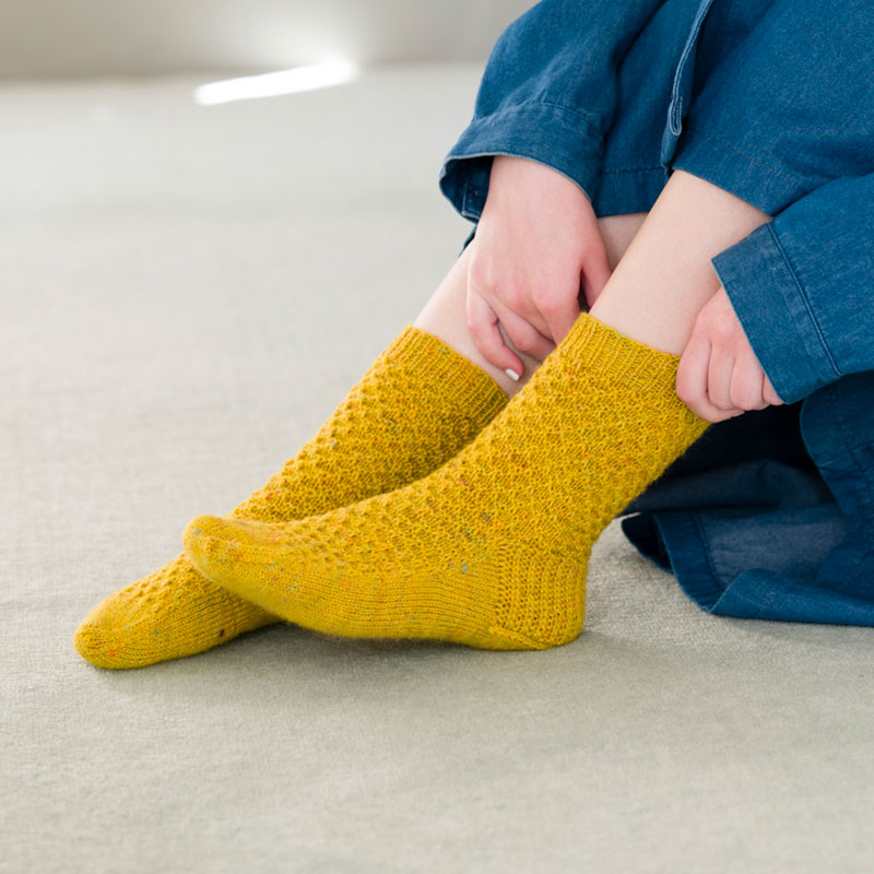 〈レシピ〉うろこ模様の靴下