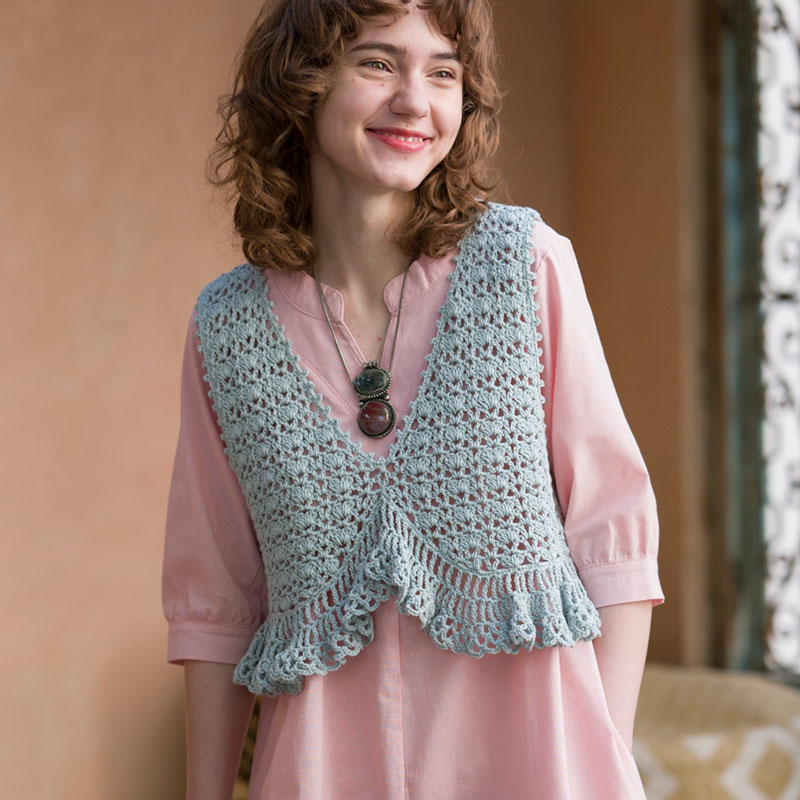 〈レシピ〉ハート柄のショートベスト