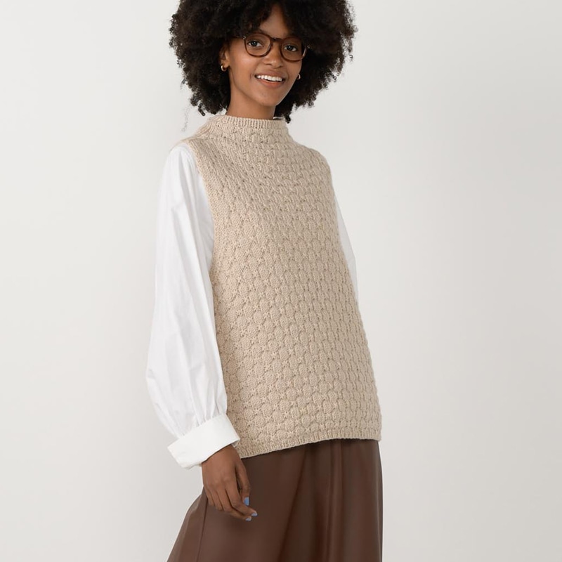 〈レシピ〉シームレスベスト［M・L］