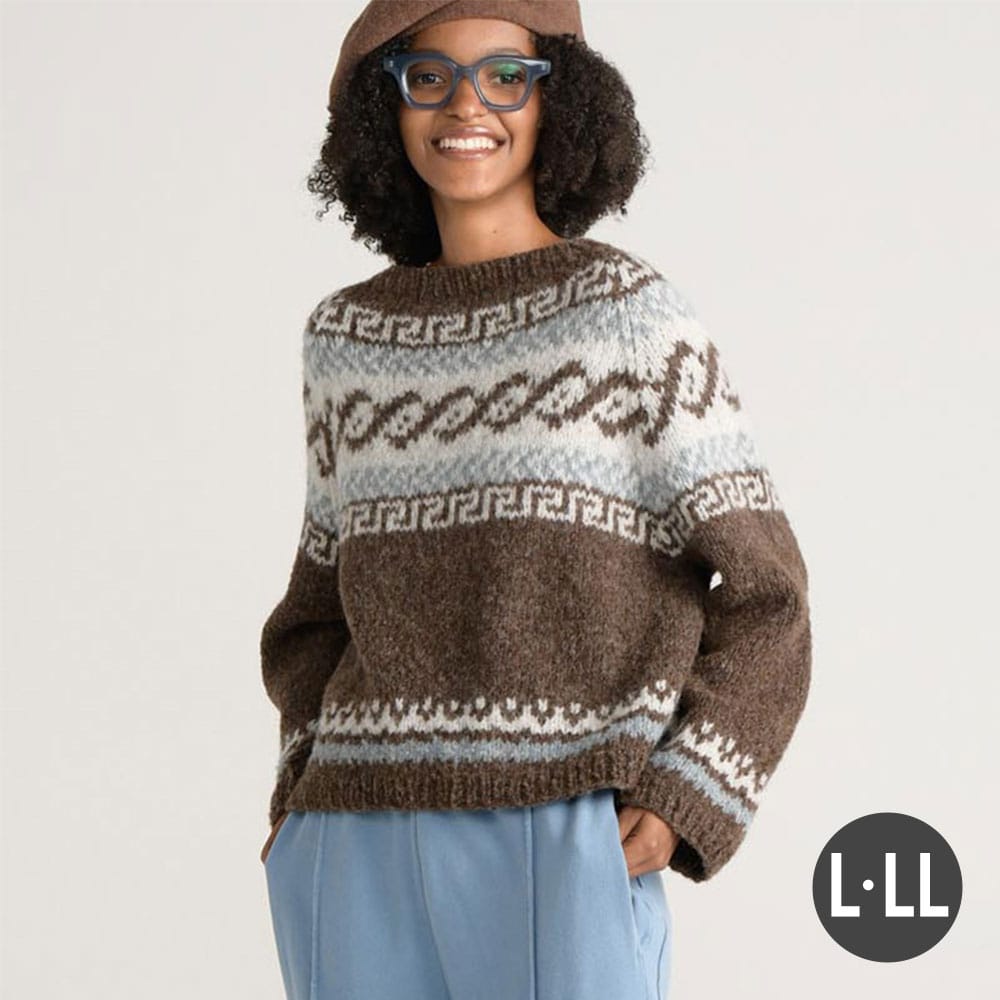 〈レシピ〉カウチン模様のふんわりプルオーバー［L・LL］