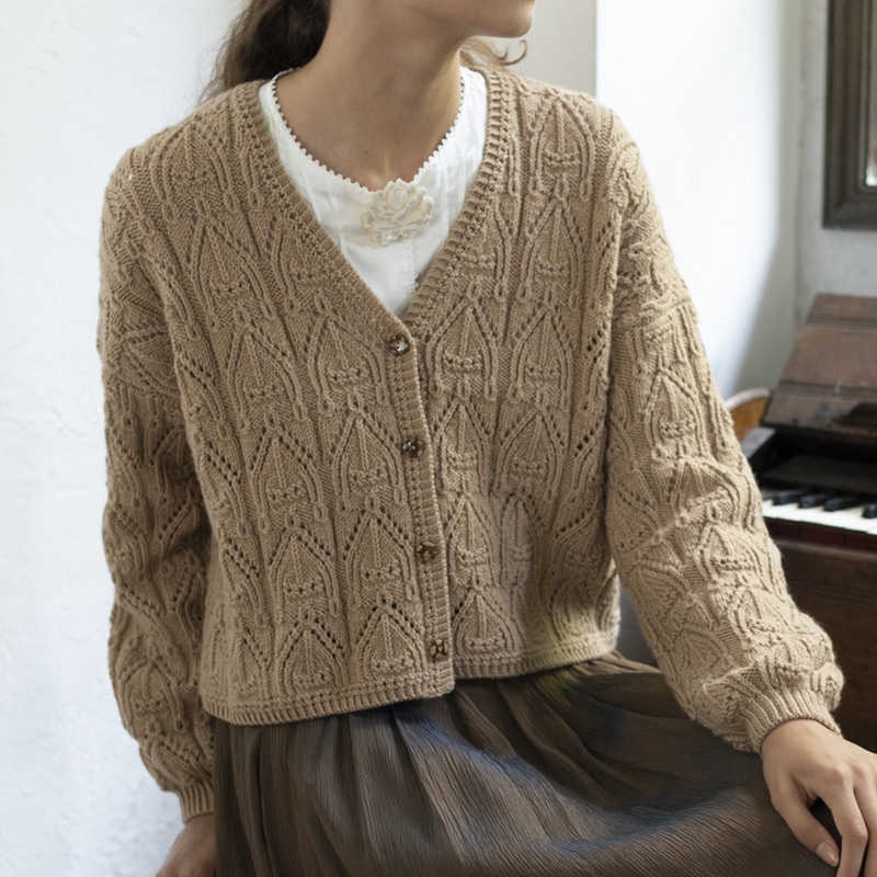 〈レシピ〉アーチ模様のカーディガン