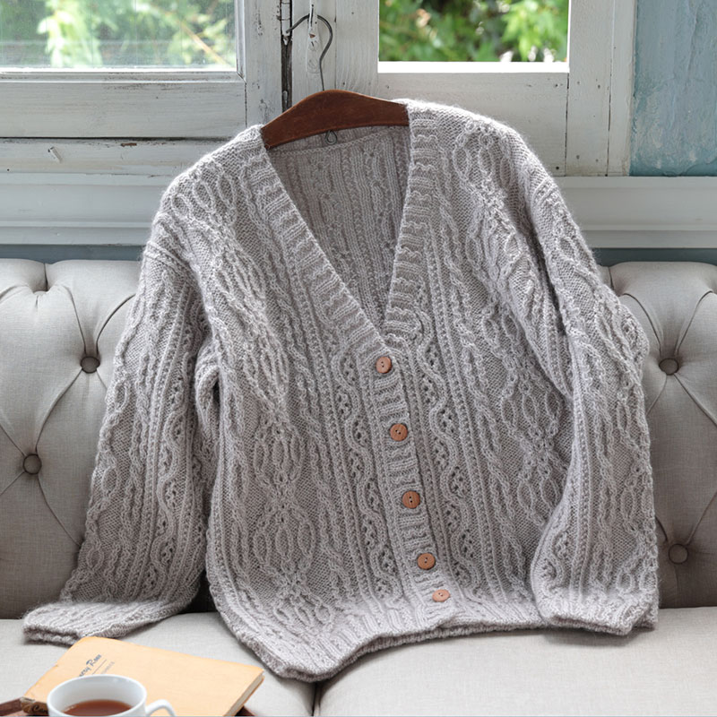 〈レシピ〉全図解・交差模様のカーディガン［M・Lサイズ］