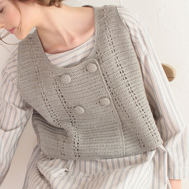 〈レシピ〉くるみボタンのベスト