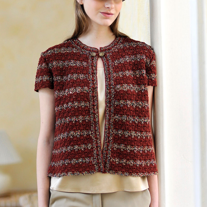 〈レシピ〉横縞のカーディガン・ジャケット