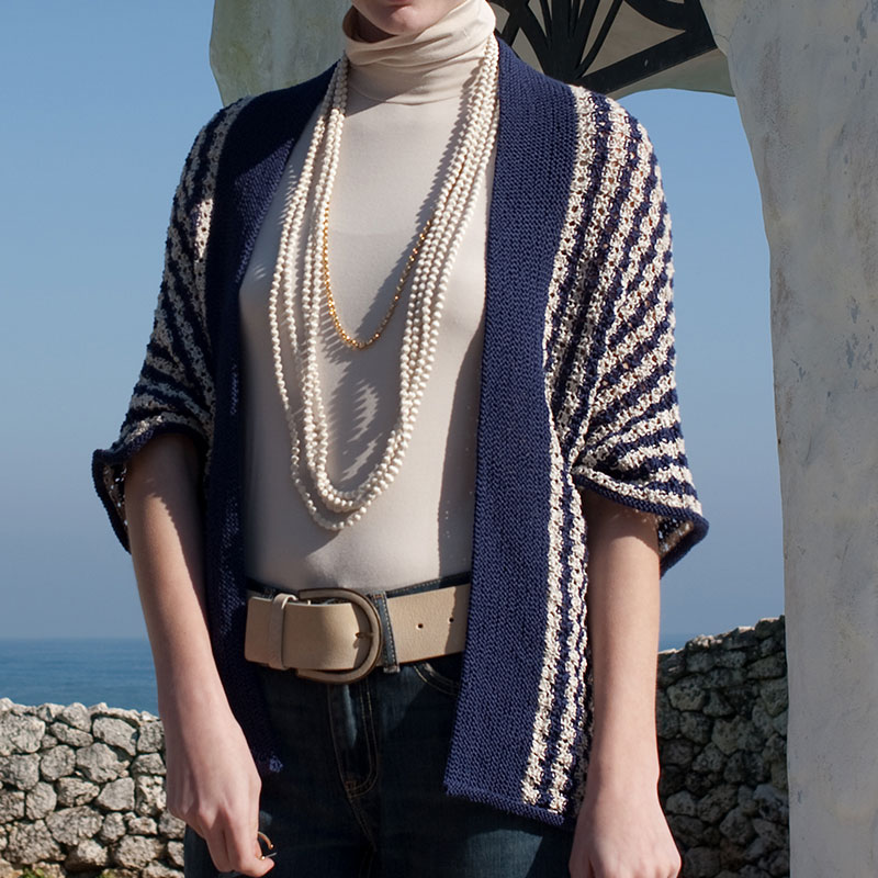 〈レシピ〉マリンストライプのケープジャケット