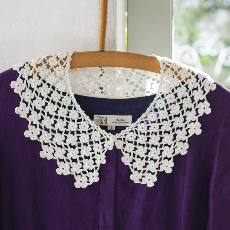 〈レシピ〉小花のつけ衿