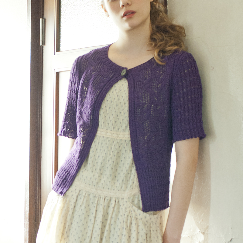 〈レシピ〉ワンボタンカーディガン