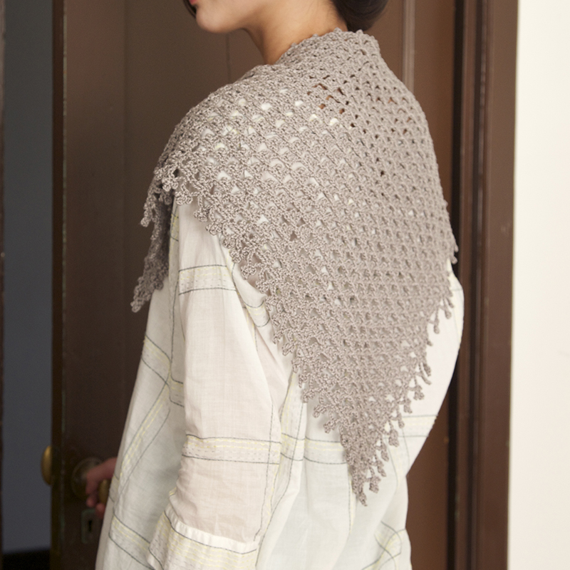 〈レシピ〉小花フリンジの三角ショール