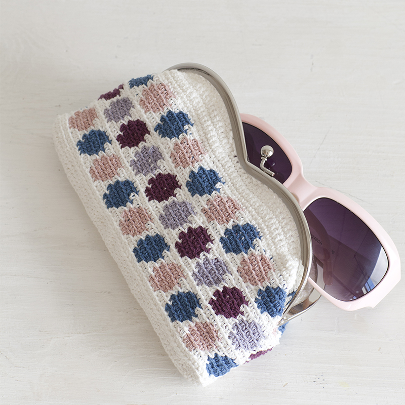 〈レシピ〉水玉模様のめがねポーチ