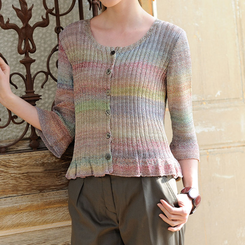 〈レシピ〉フリルがエレガントなカーディガン