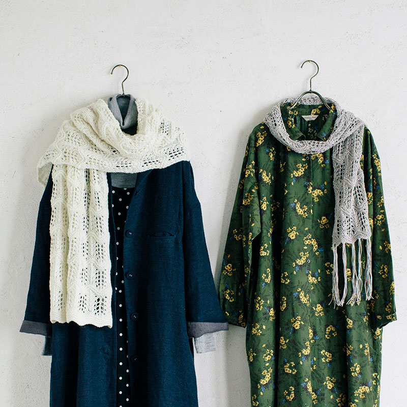 〈レシピ〉透かし模様SHINYストール